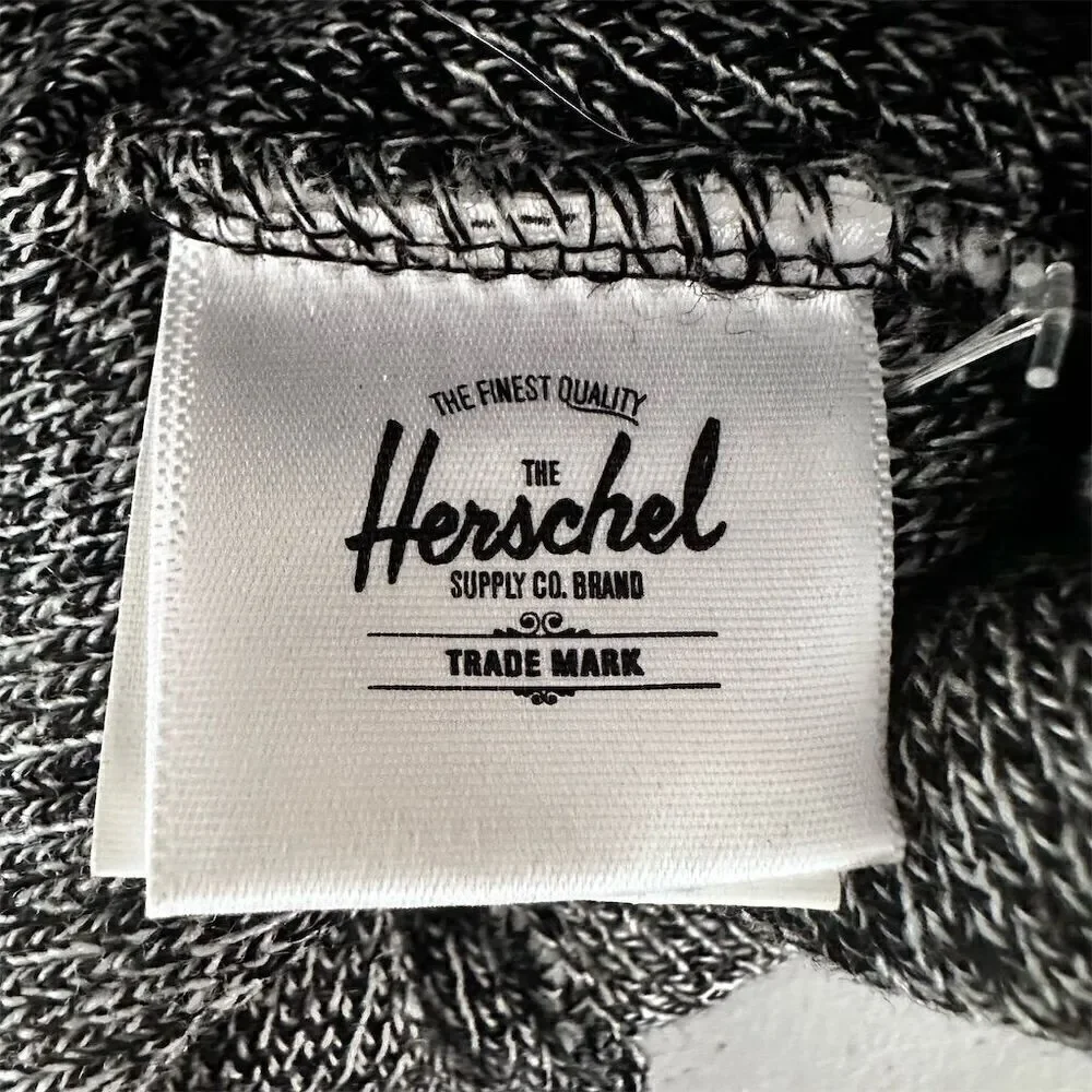 Herschel Abbott Knit Beanie Hat Unisex Cuffed Logo Patch Black One Size